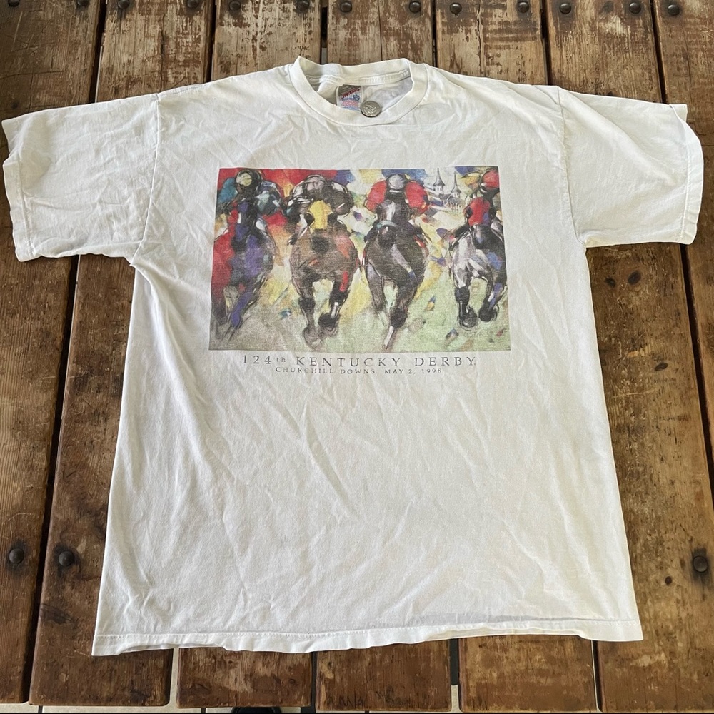 Vintage 1998 Kentucky Derby Tee/ L